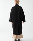 Black Shawl Collar Trench Coat | Porterist