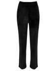 Black Straight - cut Velvet Pants | Porterist