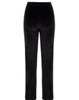 Black Straight - cut Velvet Pants | Porterist