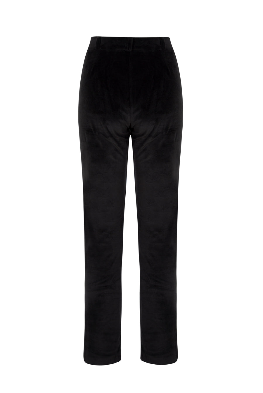 Black Straight - cut Velvet Pants | Porterist