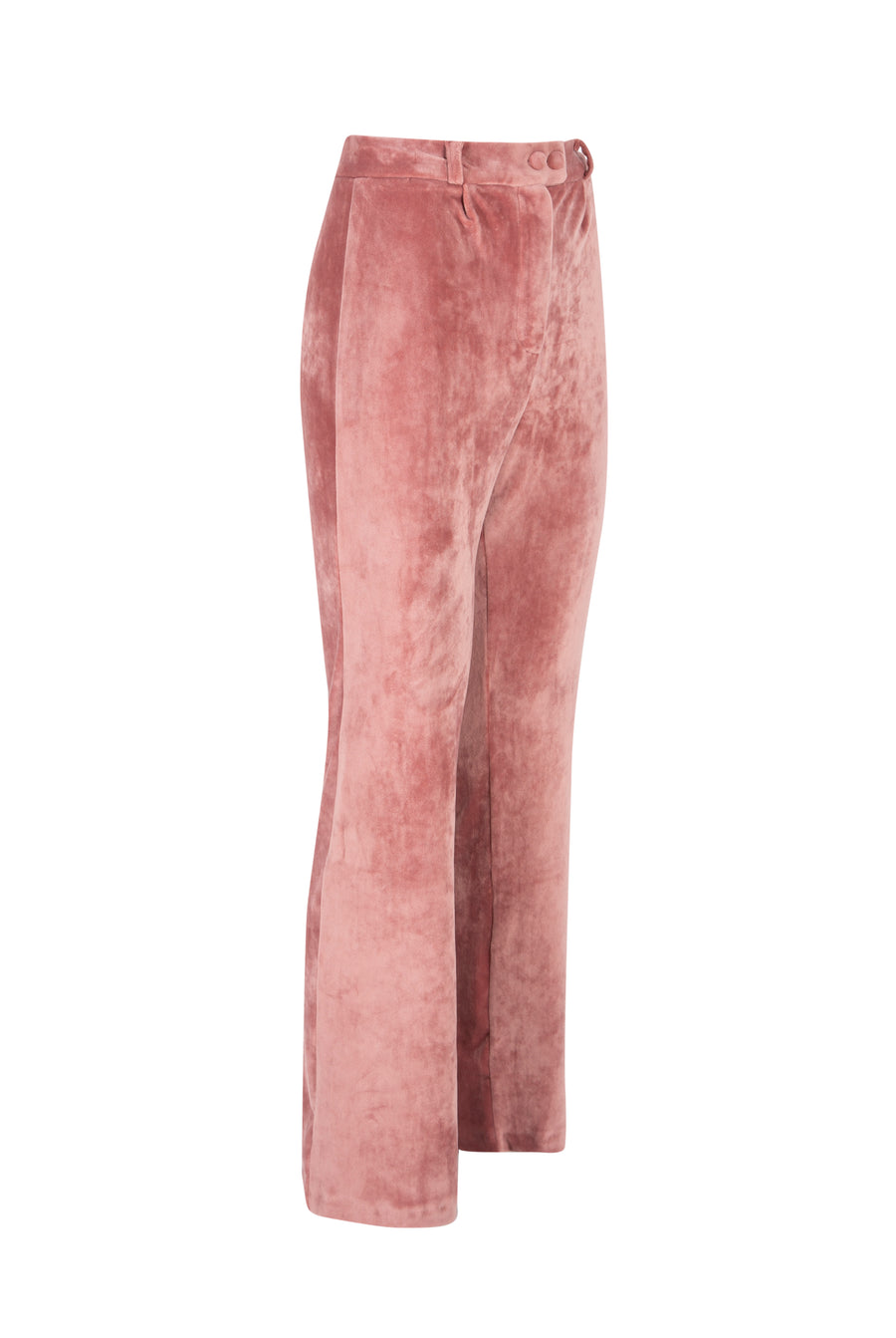 Rose Velvet Straight - cut Pants | Porterist