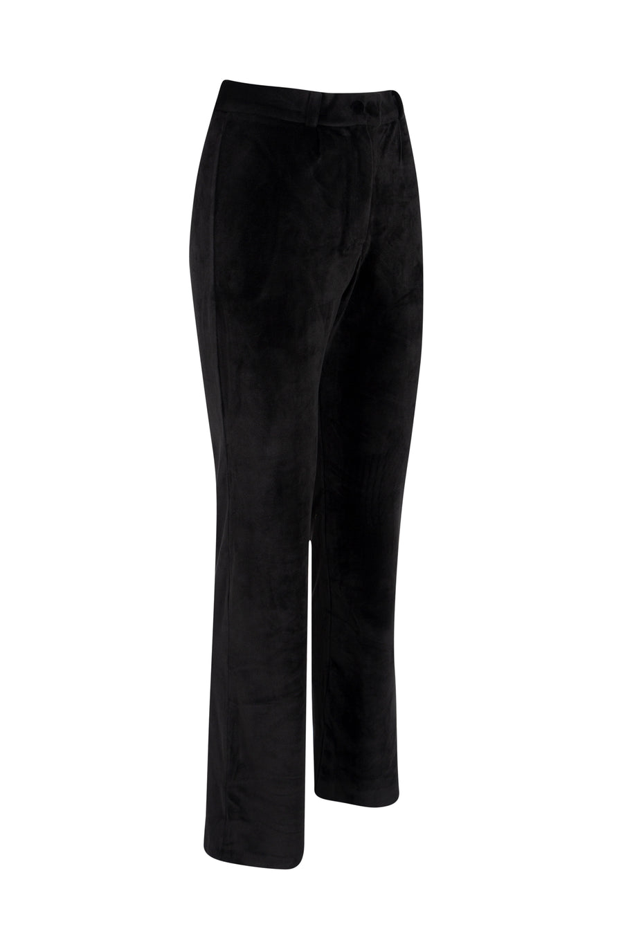 Black Straight - cut Velvet Pants | Porterist