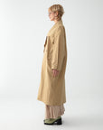 Cream Shawl Collar Trench Coat | Porterist