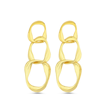 Aura Gold Vermeil Chain Earrings   - Porterist 1
