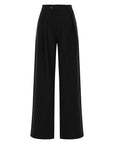 Black Green Tencel Trousers Porterist-1