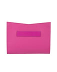 Barb Fuchsia Leather Hand Bag With Removable Shoulder