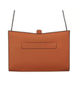 Barb Tile Color Leather Hand Bag With Removable Shoulder