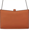 Barb Tile Color Leather Hand Bag With Removable Shoulder