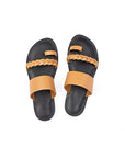 Beige Black Sand Genuine Leather Sandals | Porterist