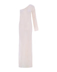 Bianca Ecru Silk Long Dress | Porterist