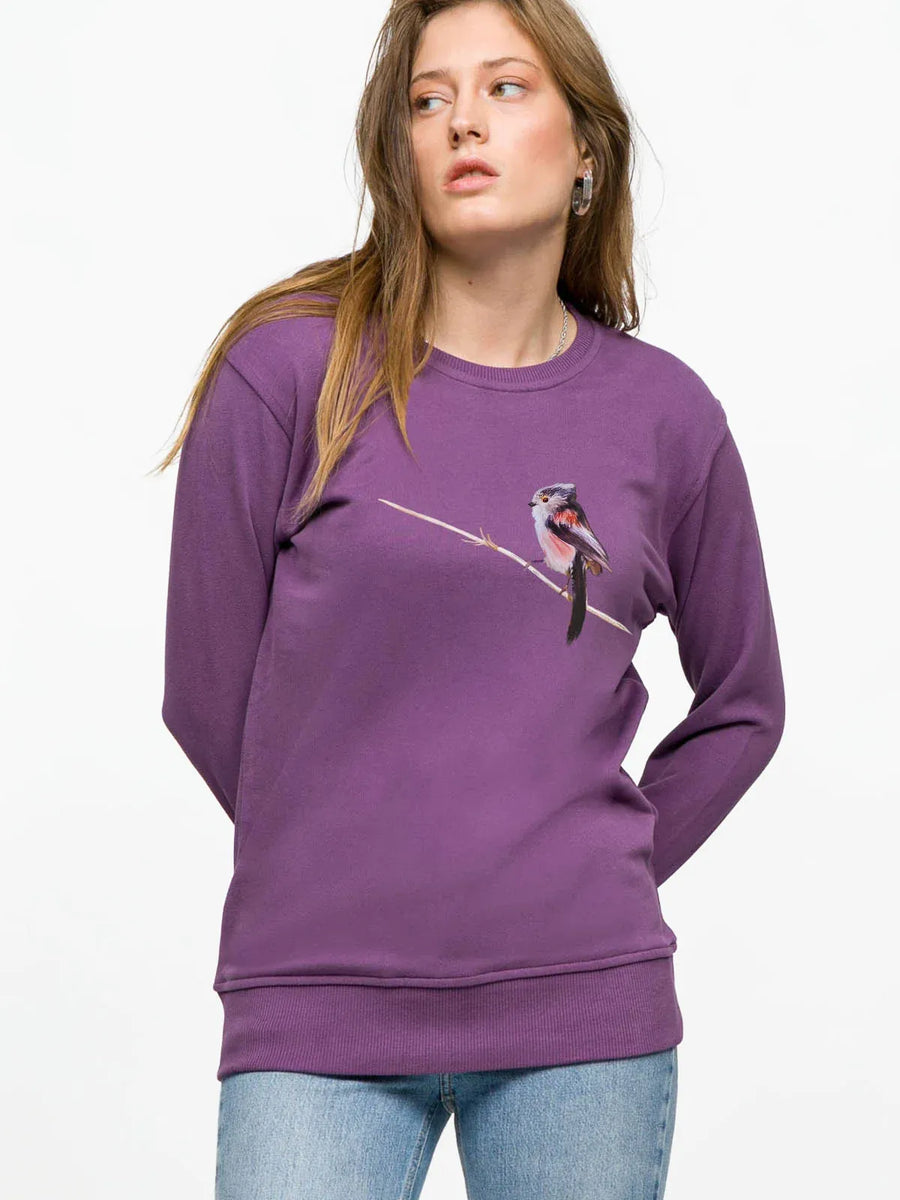 Bird Woman Sweatshirt - Purple | Porterist