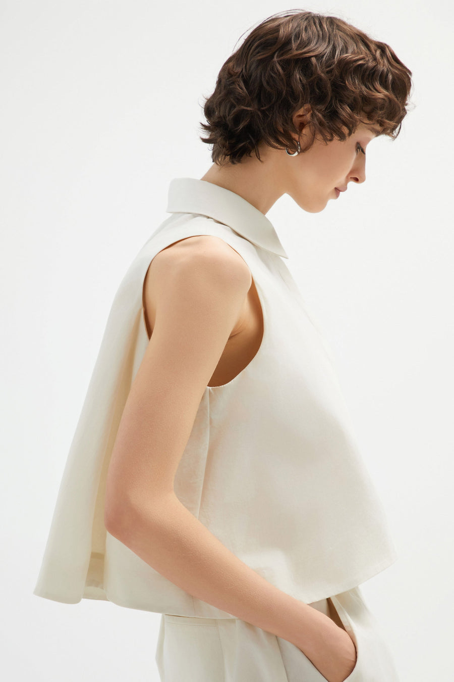 Bloom Sleeveless Cream Top