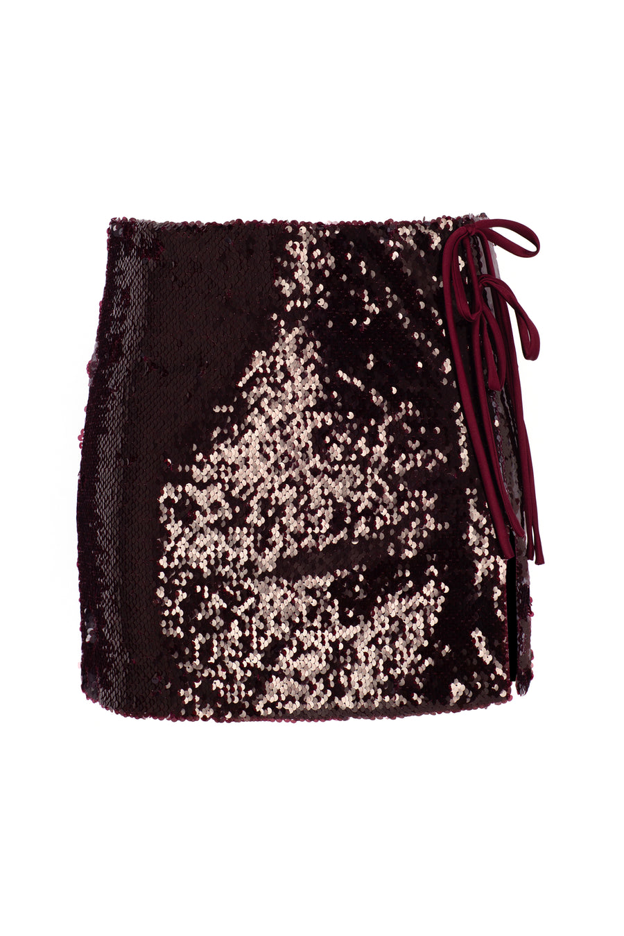 Burgundy Bling Bling Skirt Mini Sequin Skirt