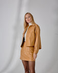 Boyfriend Leather Jacket – Camel