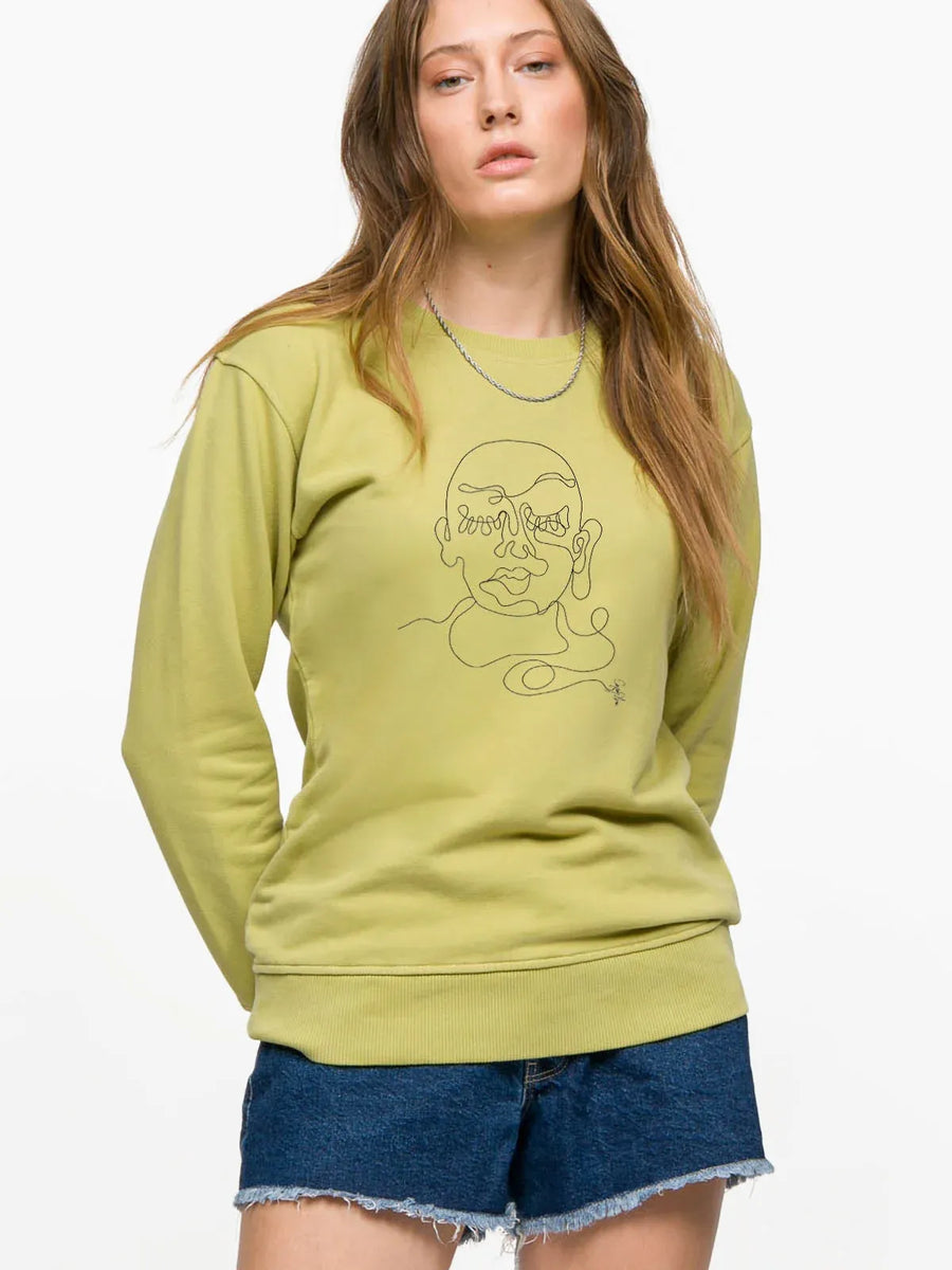 Buddha Woman Sweatshirt - Green | Porterist