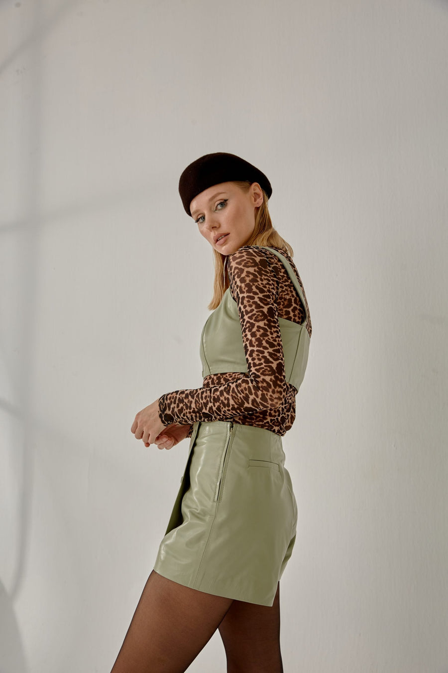 Buttoned Skort – Nile Green