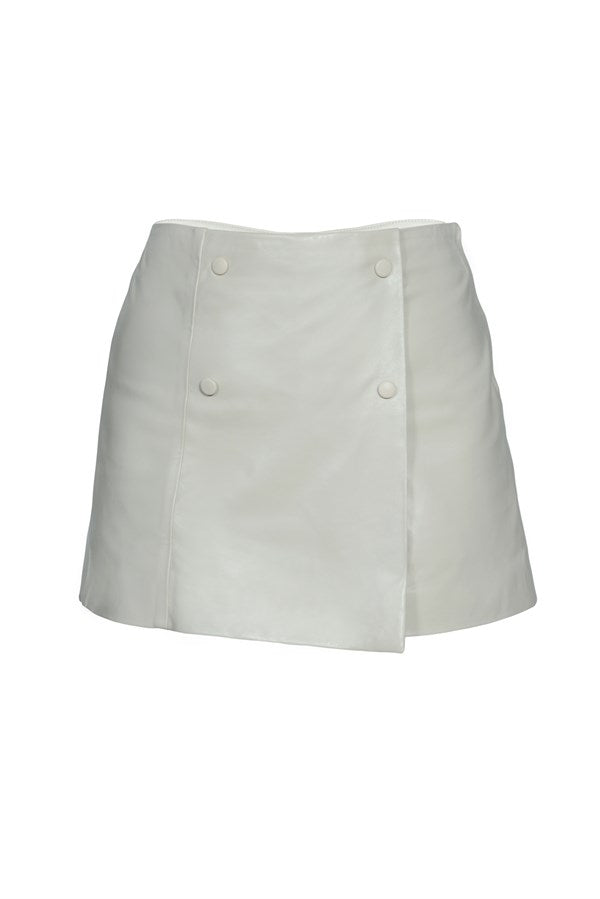 Buttoned Skort – Cream