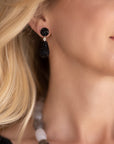 Black Crystal Drop Earrings