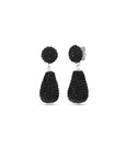 Black Crystal Drop Earrings