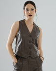 Classic Leather Vest – Mocha