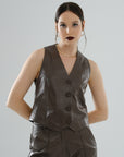 Classic Leather Vest – Mocha