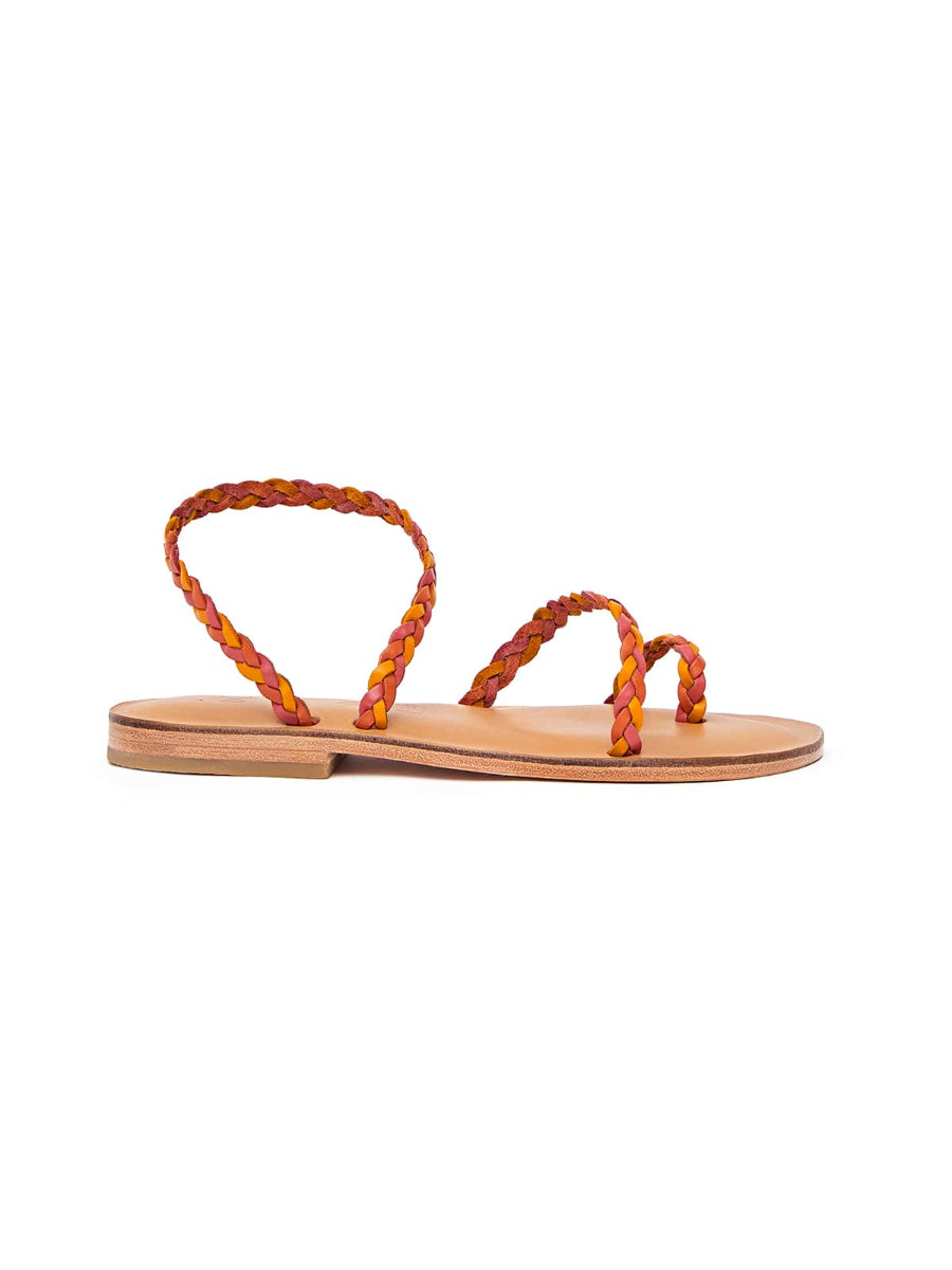 Multicolored Salt Genuine Leather Sandals | Porterist