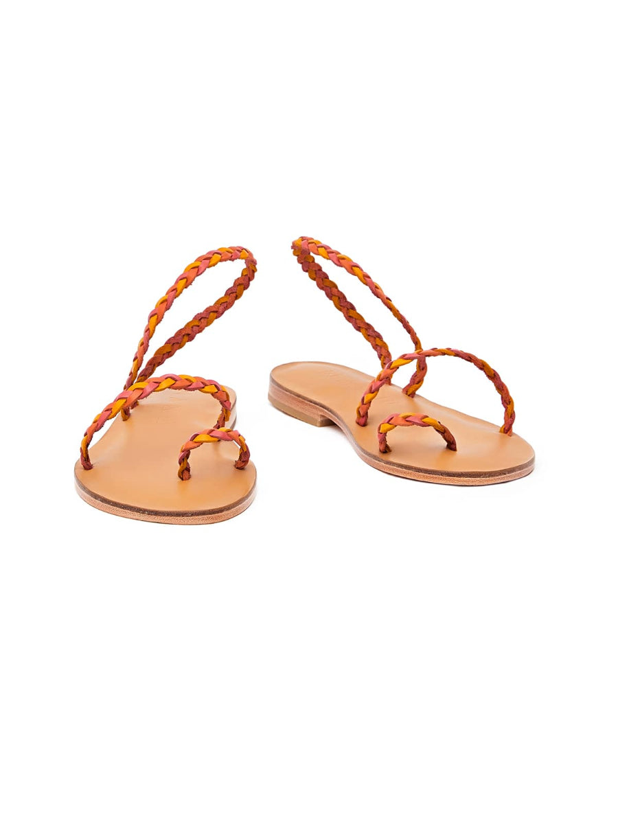 Multicolored Salt Genuine Leather Sandals | Porterist