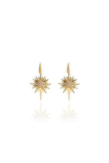 Golden Pole Star Earrings