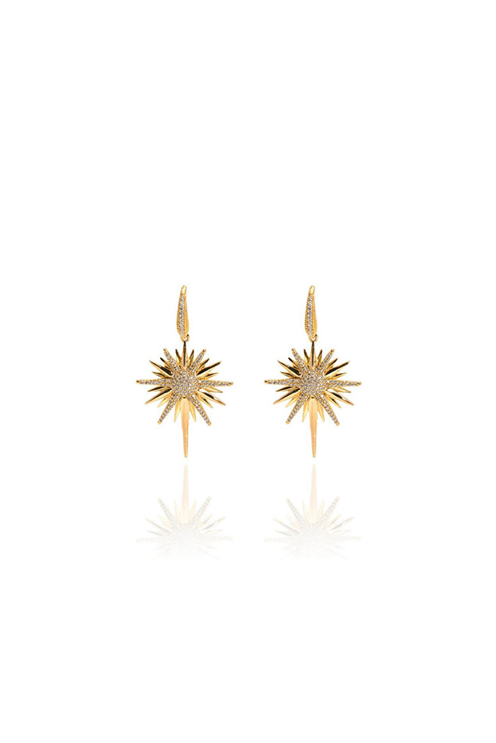 Golden Pole Star Earrings