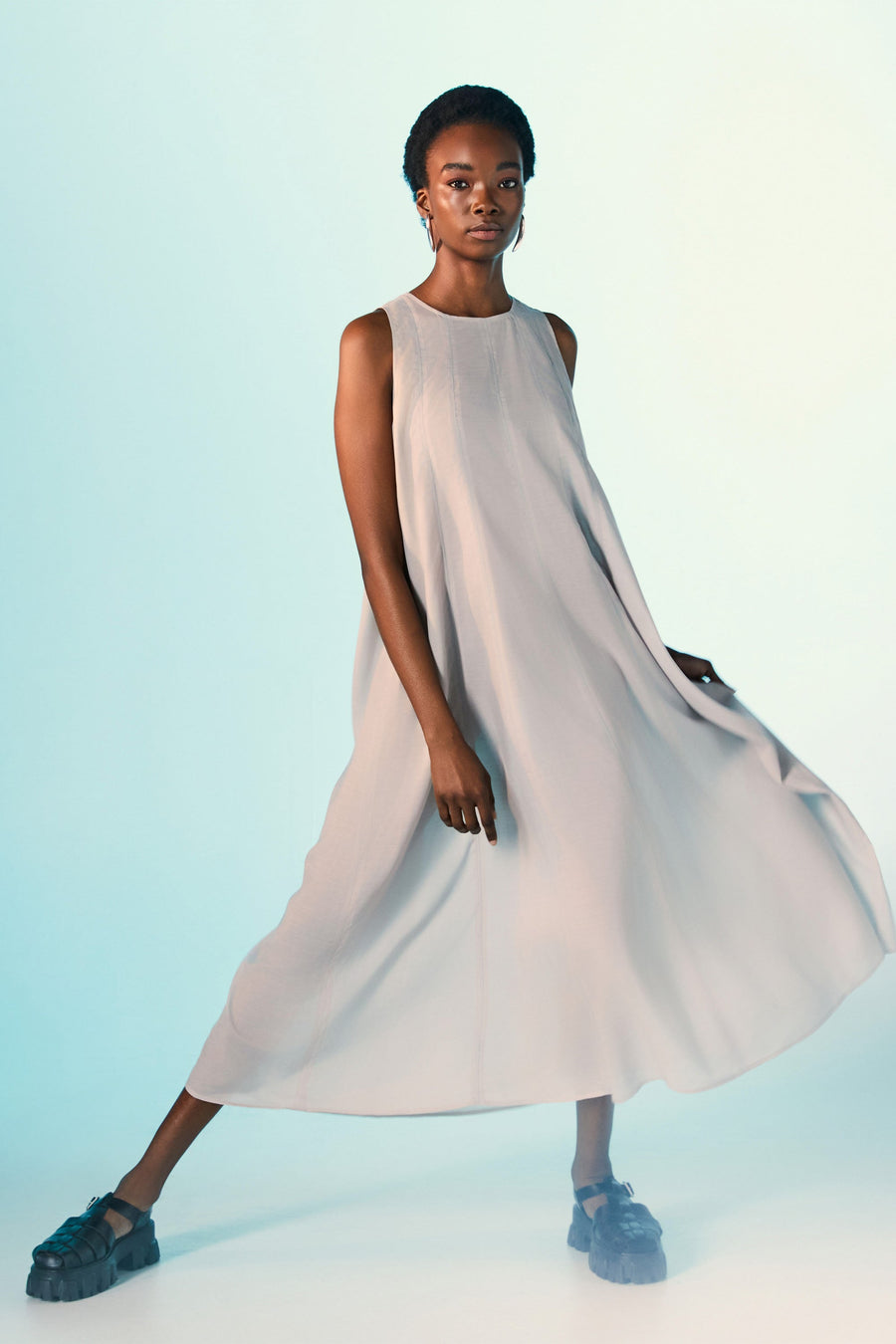 Earth Gray Maxi Dress
