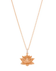Awakened Lotus Necklace Rose Gold
