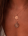Awakened Lotus Necklace Rose Gold