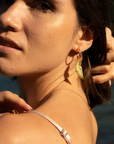 Angel Wing Small Hoop Earrings 18K Gold Over Sterling Silver
