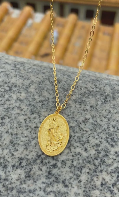 Quan Yin Goddess of Compassion and Mercy Necklace