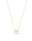 111 Angel Number Manifestation Necklace White Topaz 18k Gold