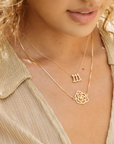 111 Angel Number Manifestation Necklace White Topaz 18k Gold