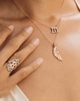111 Angel Number Manifestation Necklace White Topaz 18k Gold