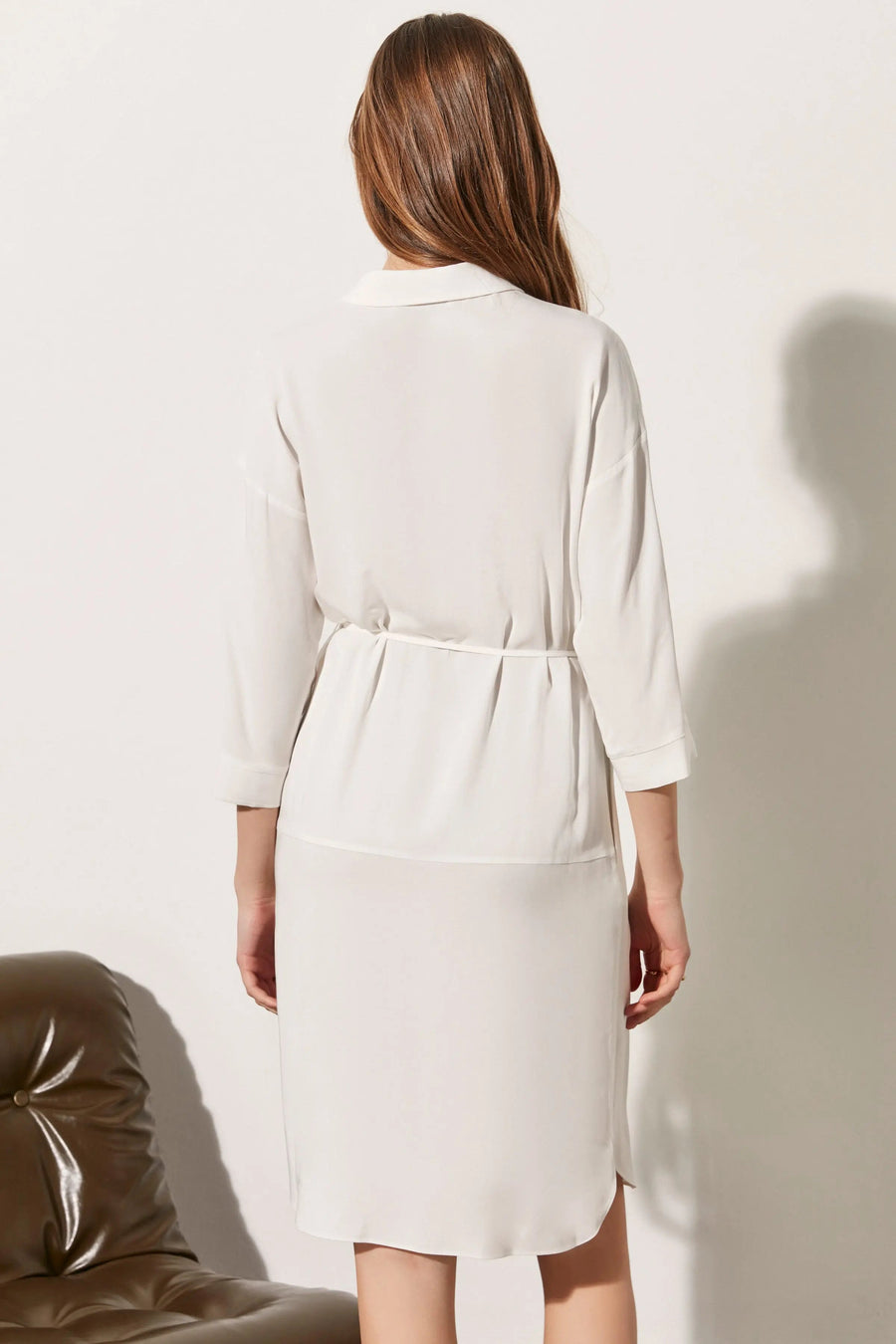 Ecru Rosella Womens Shirt Knee Length Dress Fınal Item - Porterist 8