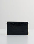 Ela Flap Bag - Navy Blue And Black Croco | Porterist