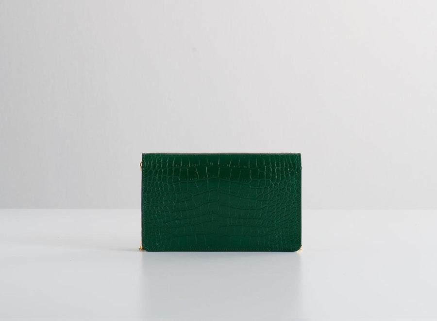 Ela Flap Bag - Green Croco | Porterist