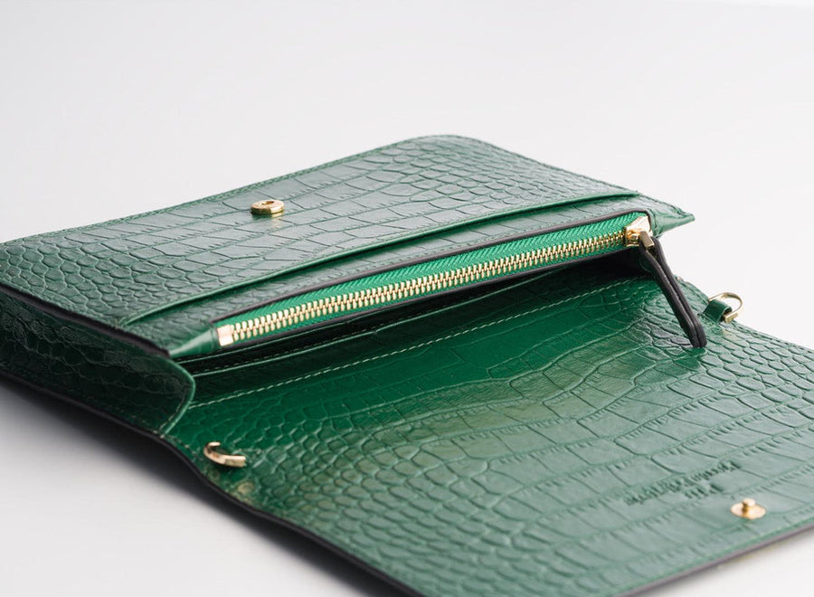 Ela Flap Bag - Green Croco | Porterist