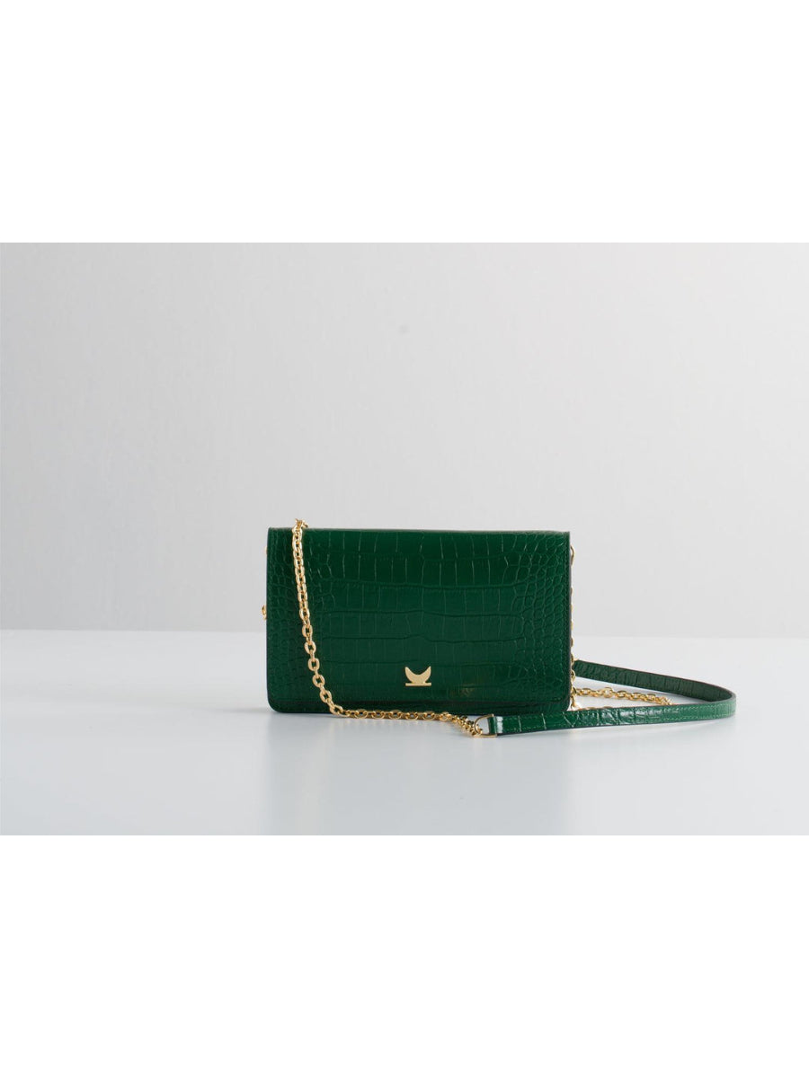 Ela Flap Bag - Green Croco | Porterist