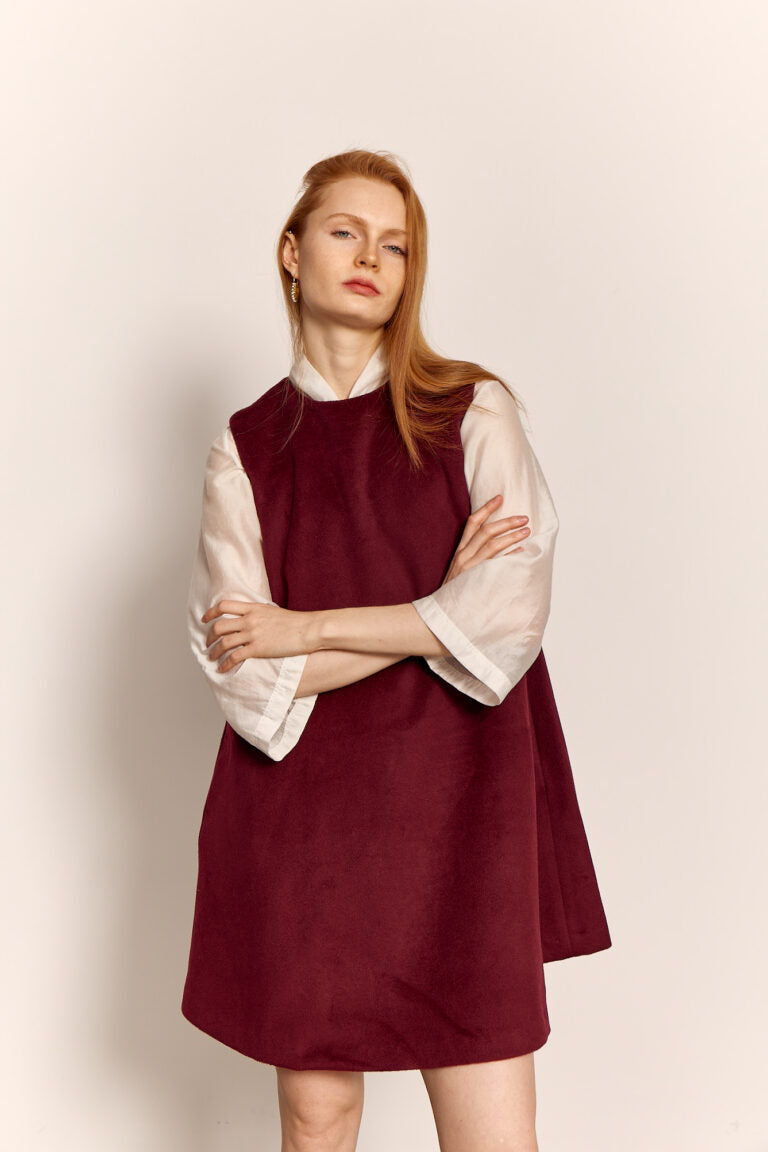 Jackie Shift Dress Red Wine | Porterist