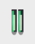 Green-mint-black Favorite Socks With Contrast Stripe