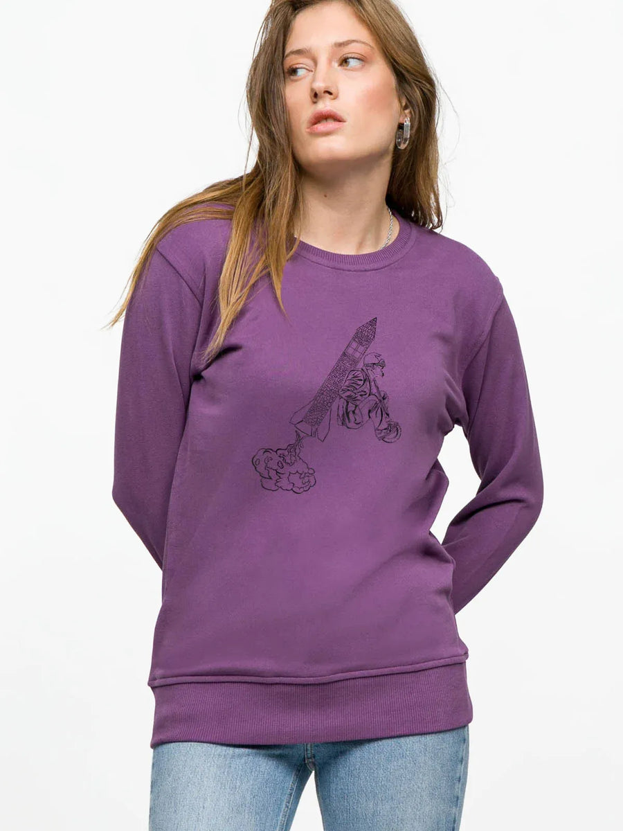 Flying Steps Woman Sweatshirt - Purple | Porterist