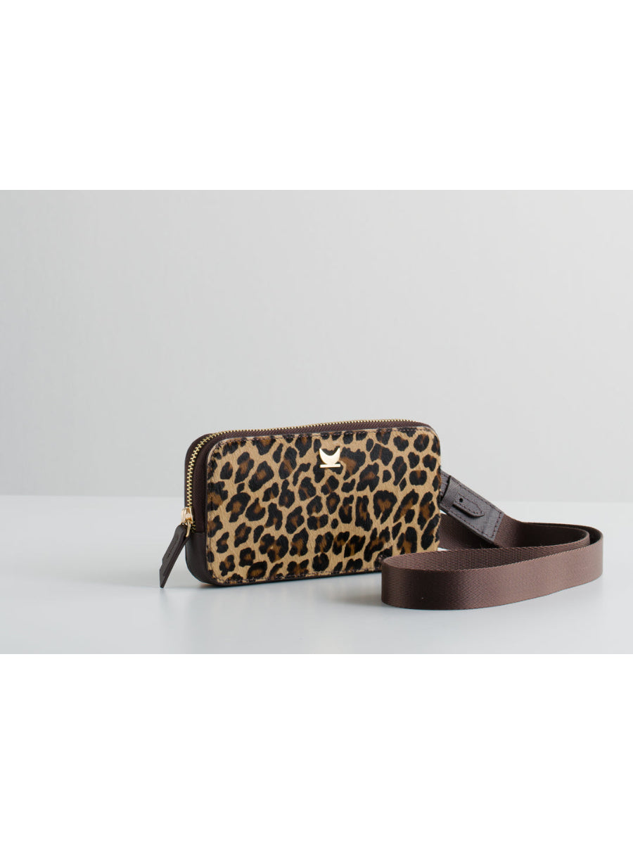 Gina Crossbody Bag - Brown Leopar | Porterist