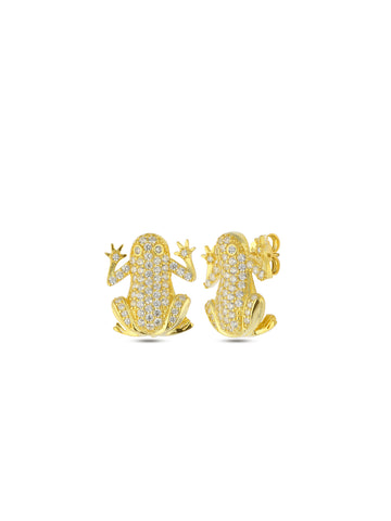 Gold Miss Frog Earrings | Porterist