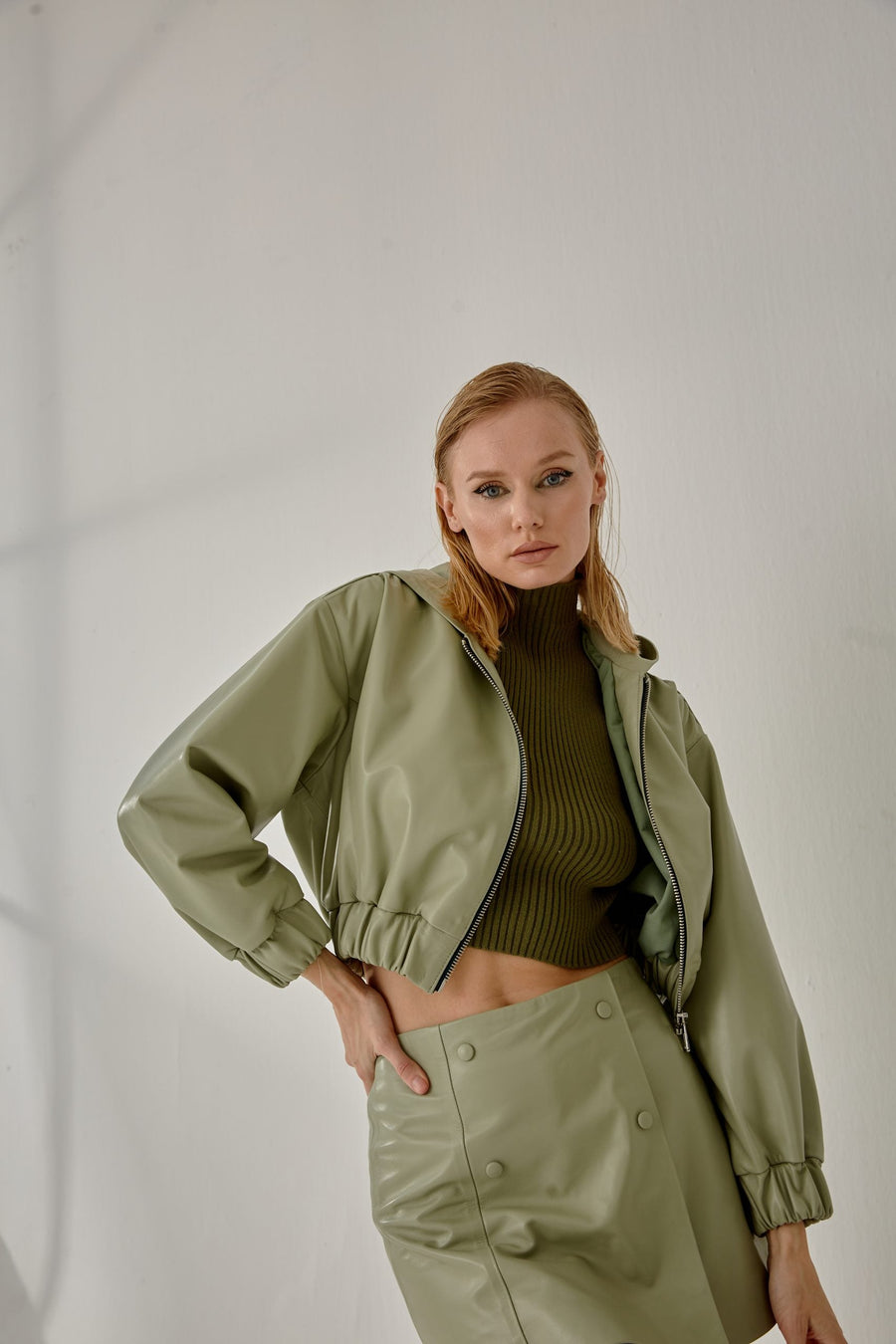 Hooded Jogger Jacket - Nile Green