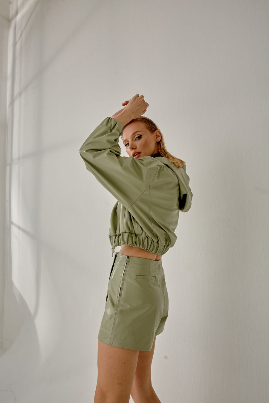 Hooded Jogger Jacket - Nile Green
