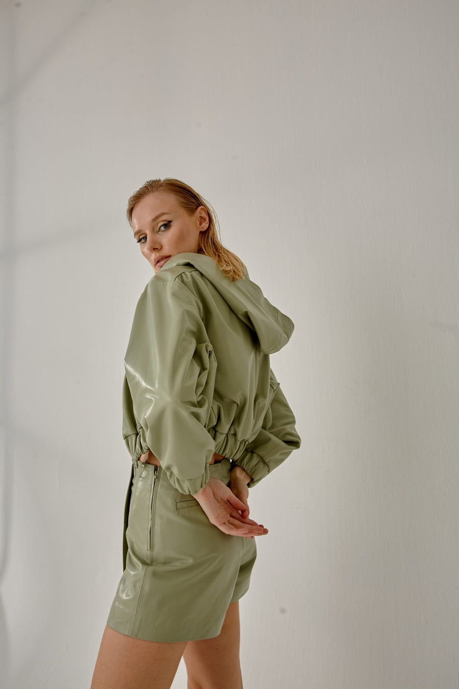 Hooded Jogger Jacket - Nile Green